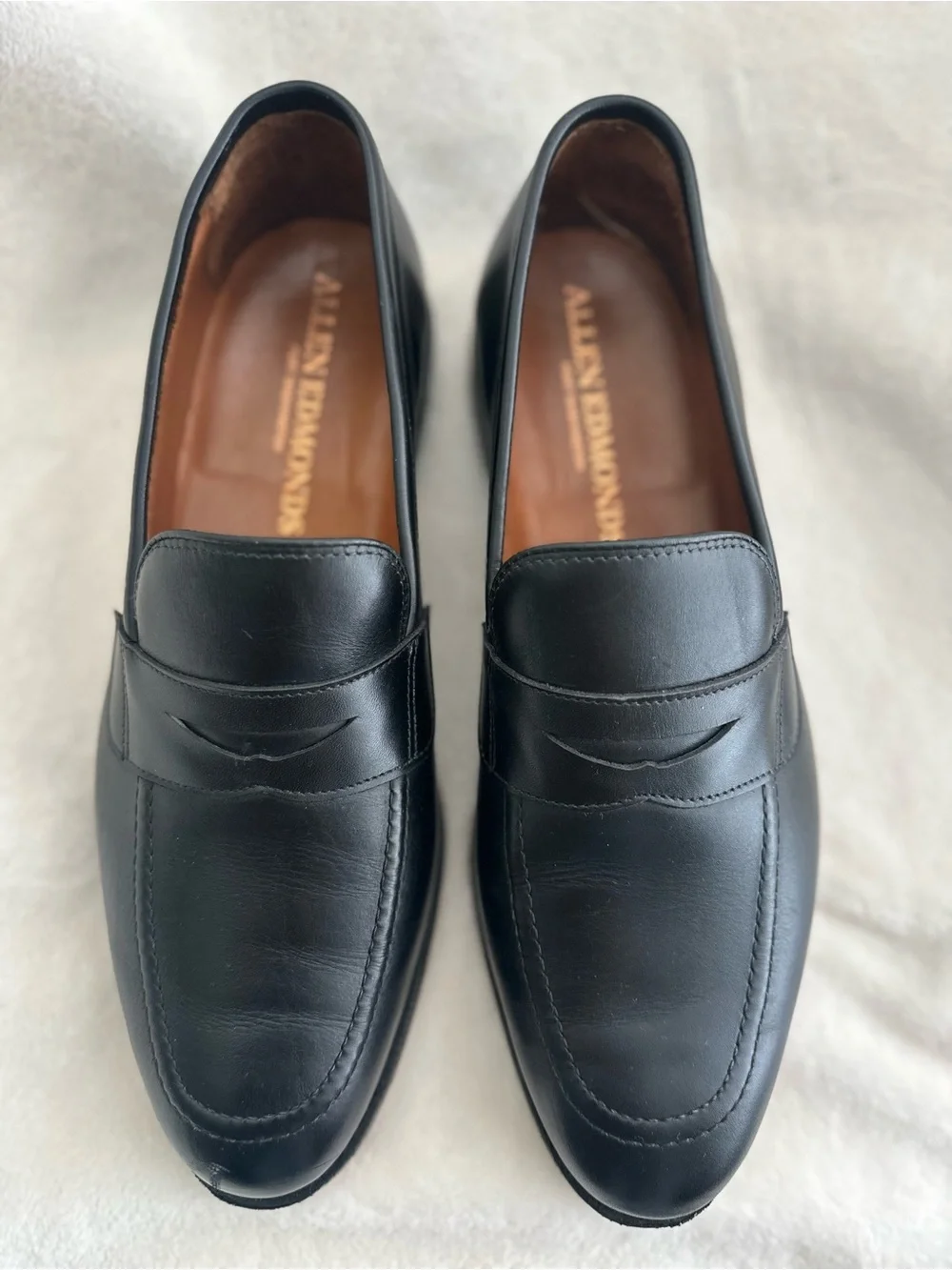 Allen‎ Edmonds Men’s Black Leather Penny Loafers